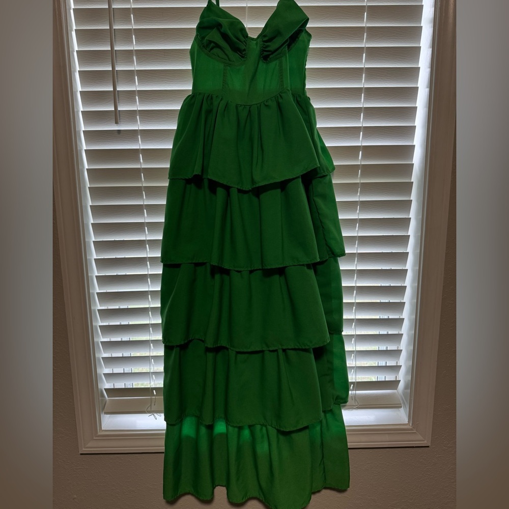 PrettyLittleThing Green Maxi Dress
